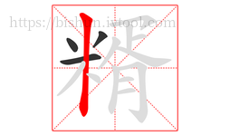 糈字的第4画:丨,竖