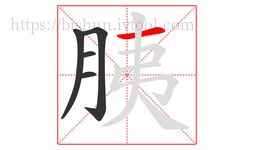 胰字的第5画:一,横