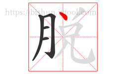 脫字的第5画:丿,撇