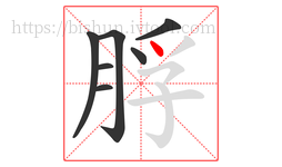 脬字的第7画:丶,点