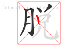 脱字的第7画:丨,竖
