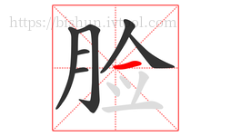 脸字的第7画:一,横