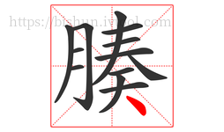 腠字的第13画:丶,点