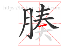 腠字的第10画:一,横