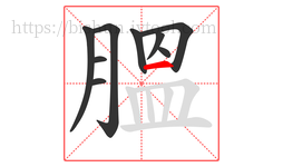 膃字的第9画:一,横