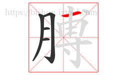 膊字的第5画:一,横