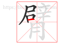 臂字的第6画:一,横
