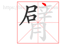 臂字的第7画:丶,点