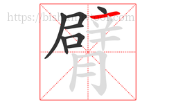 臂字的第8画:一,横