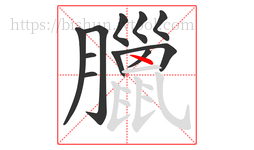 臘字的第11画:丶,点