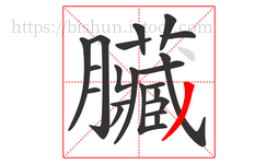 臟字的第21画:丶,点