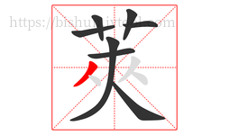 莢字的第8画:丶,点