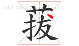 菝字的第11画:丶,点