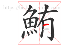 鮪字的第16画:一,横