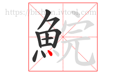 鯇字的第10画:丶,点