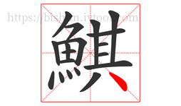 鯕字的第19画:丶,点