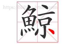 鯨字的第19画:丶,点
