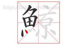 鯨字的第9画:丶,点