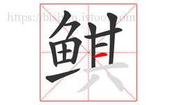 鲯字的第13画:一,横