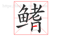 鳍字的第17画:一,横