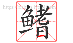 鳍字的第18画:一,横