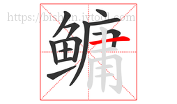 鳙字的第13画:一,横