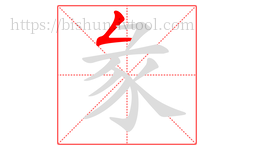 彖字的第1画:𠃋,撇折