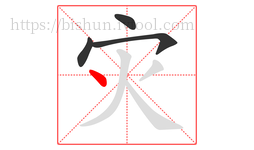 灾字的第4画:丶,点