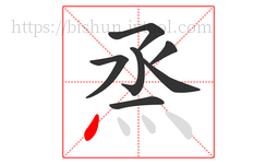 烝字的第7画:丶,点